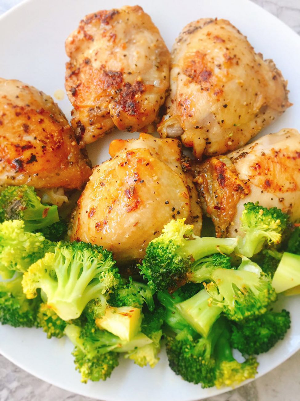 AirGO air fried chicken thighs and vegetables