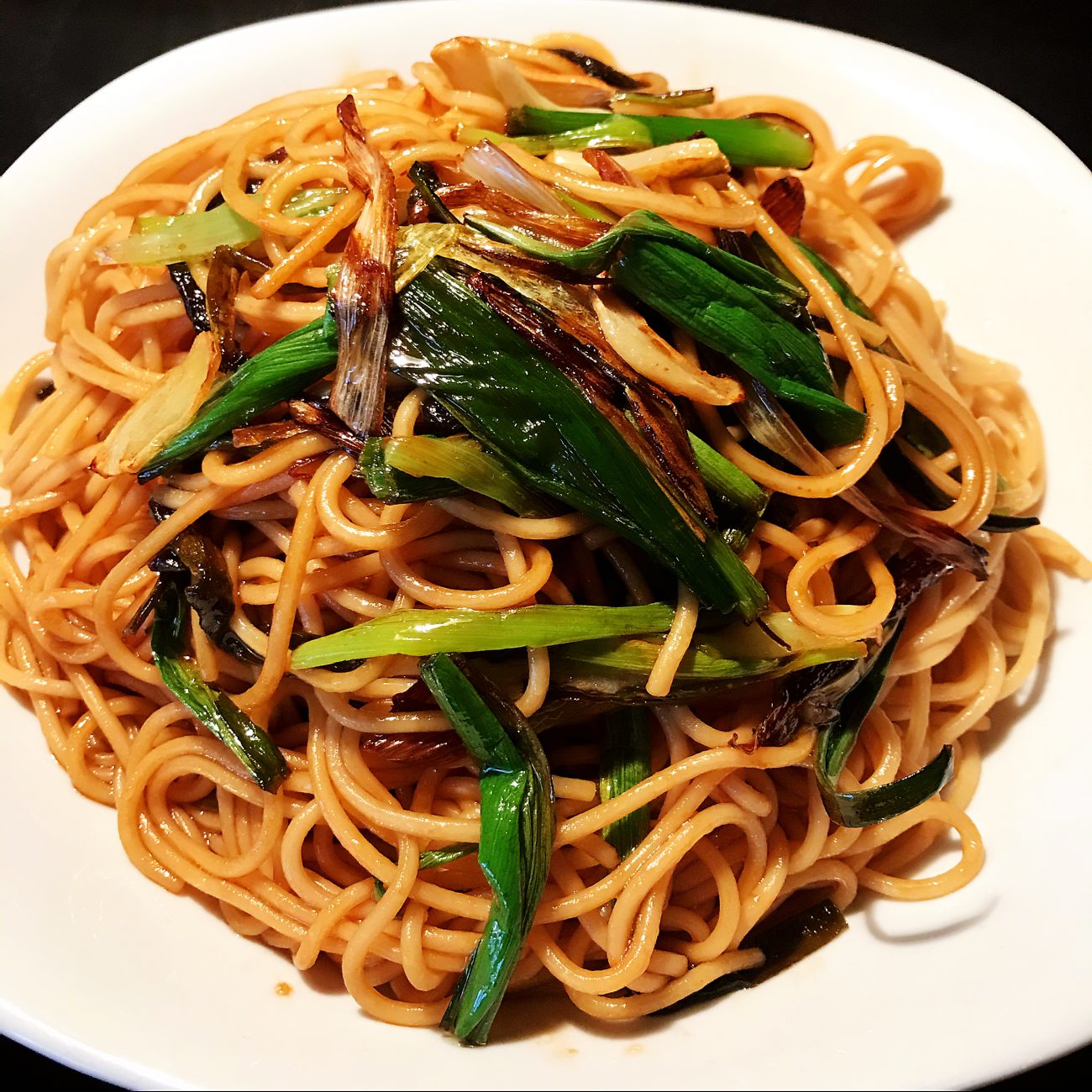 Scallion flavored noodles