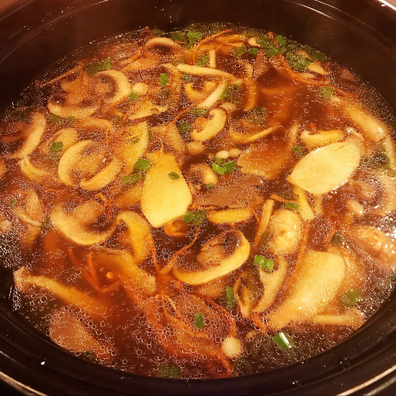 Grilled Mushrooms Soup