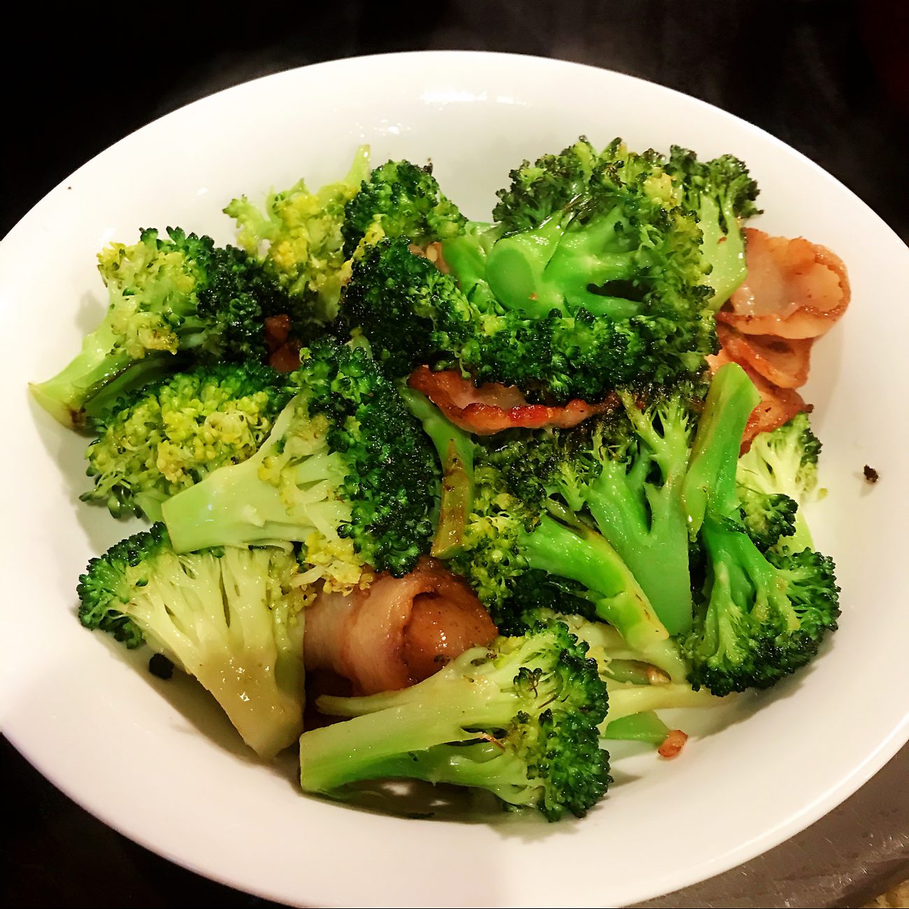 Bacon grilled Broccoli