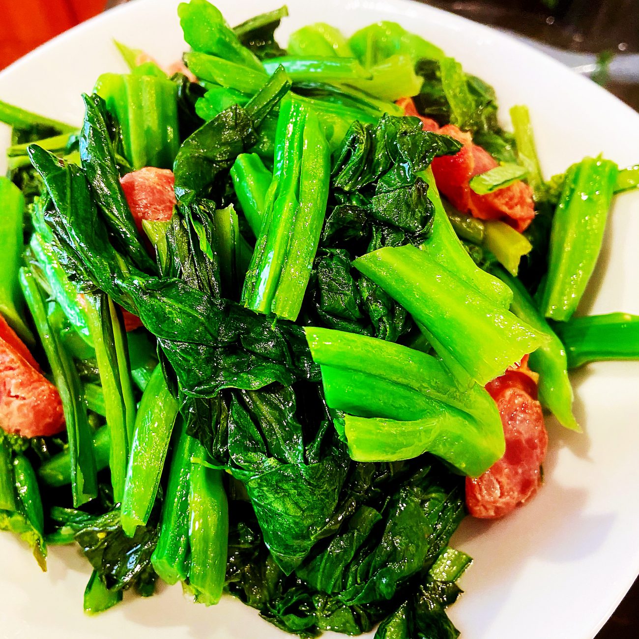 Chinese Style Sausage with Yuchoy